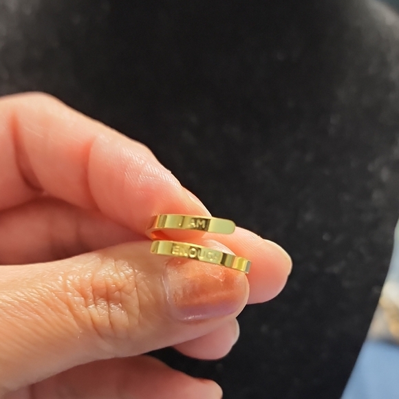 #50 You Are Enough Gold Ring - Picture 2 of 9
